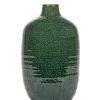 Potten En Vazen|ohgreen Glazed shades Vaas m 22,5x22,5x36,5 d.groen