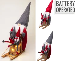 Deco Verlichting Binnen|ohgreen Gnome op wagen 50cm led