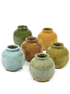 Potten En Vazen|ohgreen Gold & Pastel Vaas l8xb8xh8cm ass/6 mix