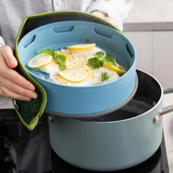 Ecocheques|Bakken|ohgreen Green pan steamy blue 24cm