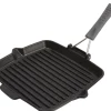 Koken|ohgreen Grillpan met inklapbare greep 24 x 24 cm zwart