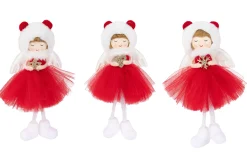 Thema Classic|Kerstornamenten|ohgreen Hanger angel girl 3ass rood