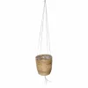 Potten En Vazen|ohgreen Hanging pot stripe grey d18h16cm