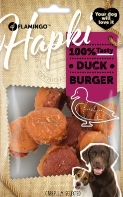 Werelddierendag|Hond Voeding|ohgreen Hapki burger met eend 8st 85gr