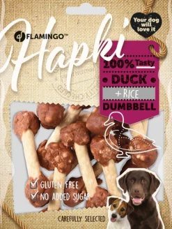 Werelddierendag|Hond Voeding|ohgreen Hapki duck & rice dumbell 150gr