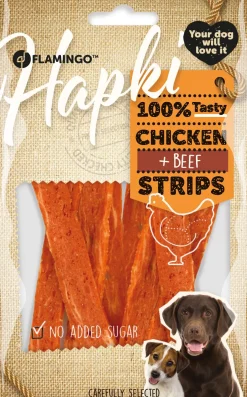Hond Voeding|Werelddierendag|ohgreen Hapki kip- & rundstrips 85gr