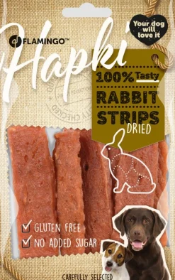 Werelddierendag|Hond Voeding|ohgreen Hapki rabbit strips 85gr