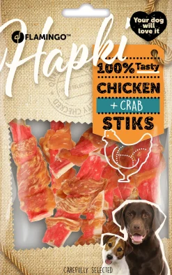 Werelddierendag|Hond Voeding|ohgreen Hapki staaf met krab en kip 85gr