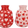 Potten En Vazen|ohgreen Heartbreaker rood/roze vaas 21x21x27