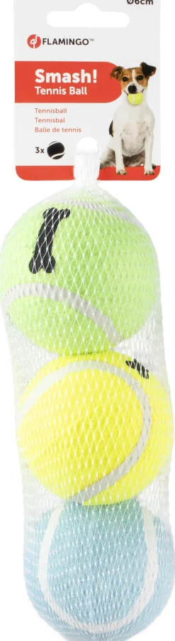 Speelgoed|ohgreen Hondenspeeltje tennisbal smash + print been