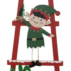 Thema Holiday|Kerstdecoratie|ohgreen Houten elfjesladder h50cm