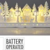 Deco Verlichting Binnen|ohgreen Houten huis met led 45cm
