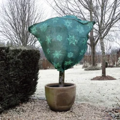 Winter|ohgreen Jutehoes H100xØ75cm groen met aantrekkoord