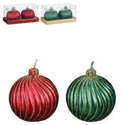 Thema Classic|Kerstdecoratie|ohgreen Kaars kerstbal set van 2