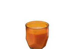 Kaarsen|ohgreen Kaars origami glas oranje 30u