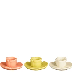 Sfeermakers|ohgreen Kandelaar oranje geel beige 3 assorti - h4xd9cm
