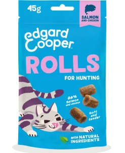 Kat Voeding|ohgreen Kattensnacks | ec rolls zalm&kip 45g