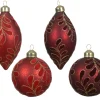 Kerstballen|ohgreen Kerstbal glas met blaadjes