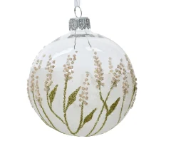 Thema Cosy|Kerstballen|ohgreen Kerstbal glas transparant bloemen