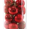 Kerstballen|ohgreen Kerstbal kerstrood (16sts)
