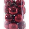 Kerstballen|ohgreen Kerstbal wijnrood (16sts)