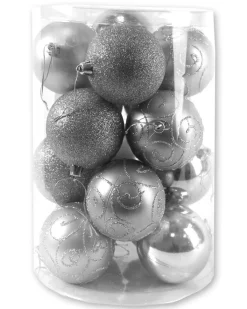 Kerstballen|ohgreen Kerstbal zilver (16sts)