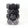 Kerstballen|ohgreen Kerstbal zwart (16sts)