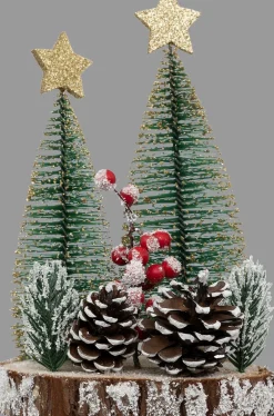 Kerstdecoratie|ohgreen Kerstbomen op boomschijf