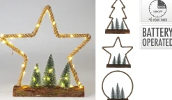 Deco Verlichting Binnen|ohgreen Kerstfiguur jute 45led