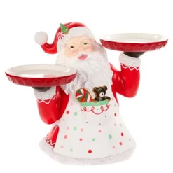 Kerstdecoratie|ohgreen Kerstman met 2 dolomiet borden