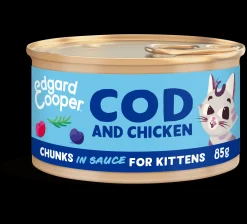 Kat Voeding|ohgreen Kitten kabeljauw&kip saus 85g
