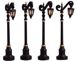 Lemax Kerstdorpen|ohgreen Koloniale straatlantaarn, set van 4, zonder (4,5v)