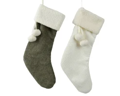 Thema Cosy|Kerstdecoratie|ohgreen Kous polyester fluweel