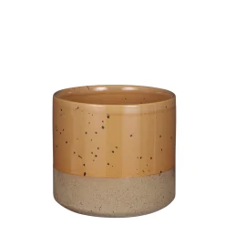 Potten En Vazen|ohgreen Lago pot rond bruin - h14,5xd16cm