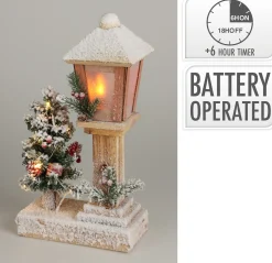 Deco Verlichting Binnen|ohgreen Lantaarnpaal met kerstboom
