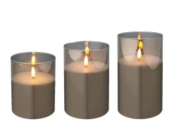 Deco Verlichting Binnen|ohgreen Led kaars glas steady batterij