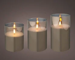 Deco Verlichting Binnen|ohgreen Led kaars glas steady batterij