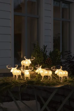 Deco Verlichting Buiten|ohgreen Lichtsnoer 5 acryl elanden 5m 40led warmwit voor buiten