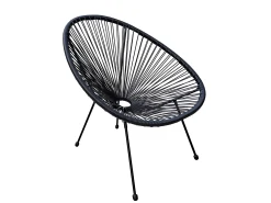 Tuinmeubelen|ohgreen Loungestoel Ibiza zwart