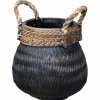 Sfeermakers|ohgreen Mand bamboe zwart d34h24cm
