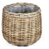 Potten En Vazen|ohgreen Mand rond grijs D38H33CM