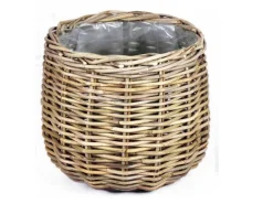Potten En Vazen|ohgreen Mand rond grijs D38H33CM