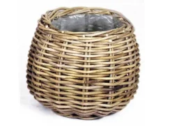 Potten En Vazen|ohgreen Mand rond grijs D26H24CM