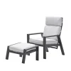 Tuinmeubelen|ohgreen Max verstelbare relaxfauteuil met voetenbank
