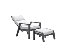 Tuinmeubelen|ohgreen Max verstelbare relaxfauteuil met voetenbank