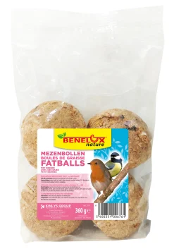 Vogels Voeding|ohgreen Mezenbollen per 4 stuks bessen/ fruit zonder net 360g