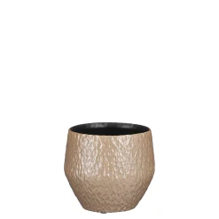Potten En Vazen|ohgreen Morris pot rond taupe - h15xd17cm