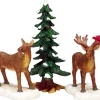 Lemax Kerstdorpen|ohgreen Mr and mrs moose, set of 3