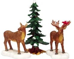 Lemax Kerstdorpen|ohgreen Mr and mrs moose, set of 3