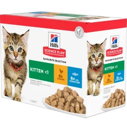 Kat Voeding|ohgreen Natvoer voor katten science plan kitten kip en zeevis 85g multipack